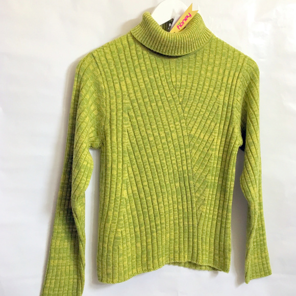 Honey Sweaters - HONEY Green Turtle Neck Sweater - NWT